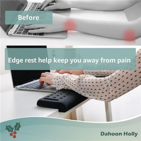 Ergonomic desk armrest pads memory foam wrist elbow forearm support cushion set - Picture 3 of 7